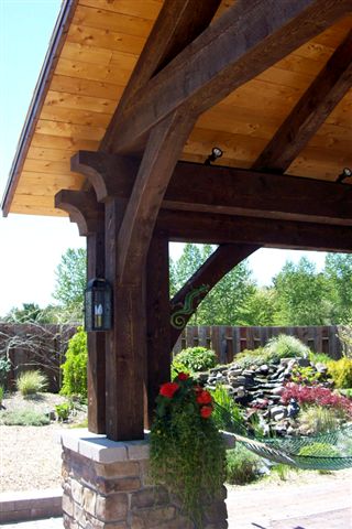 Timber Frame Outdoor Kitchen Post