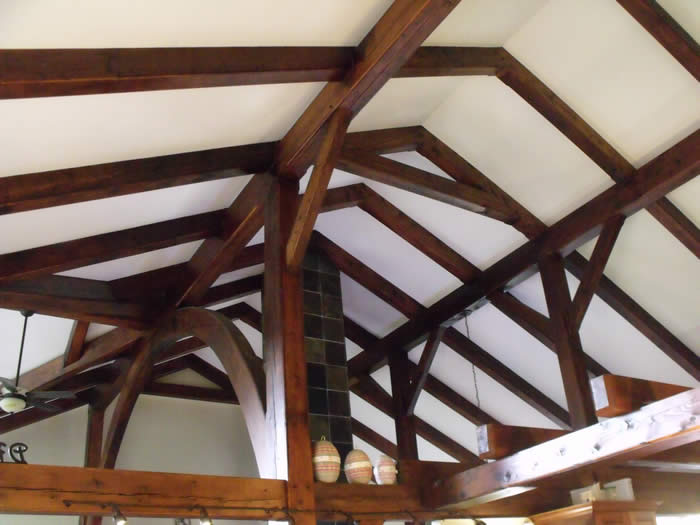 Close up of the Timber Frame Arch