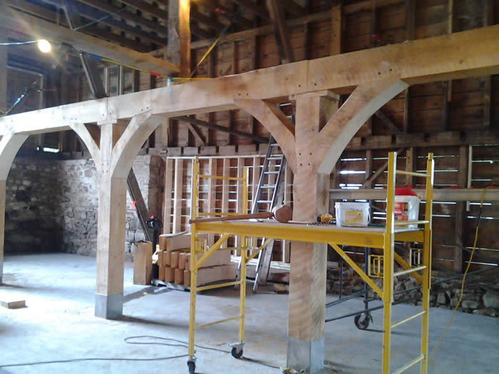 Hemlock Timbers have been added to the Heritage Timber Frame